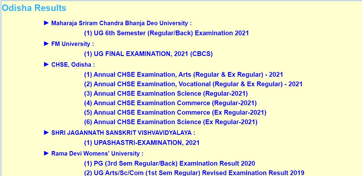 North Orissa University Result 2021