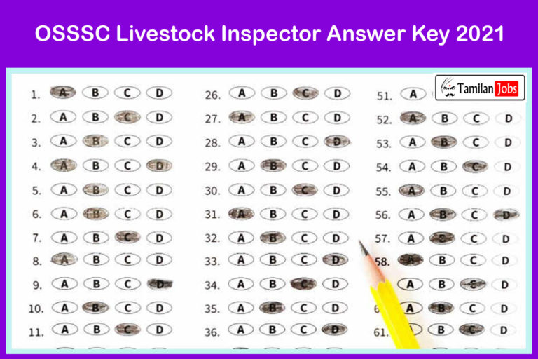 OSSSC Livestock Inspector Answer Key 2021
