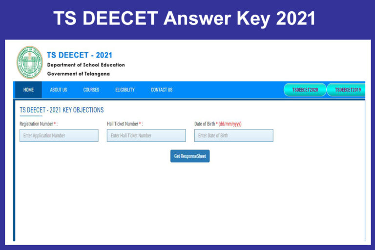 TS DEECET Answer Key 2021