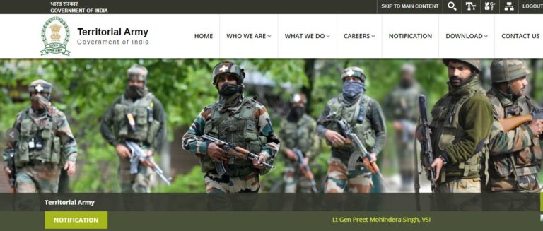 Territorial Army Officer Admit Card 2021