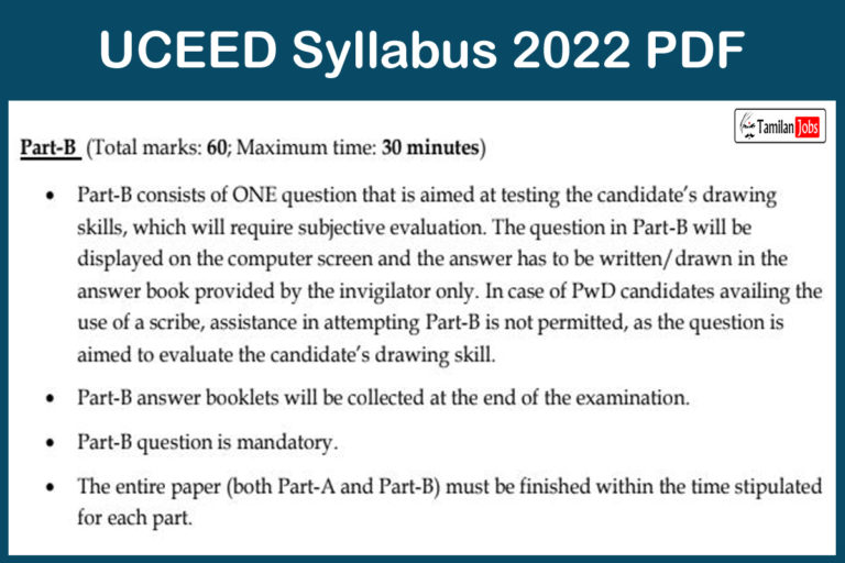 UCEED Syllabus 2022 PDF
