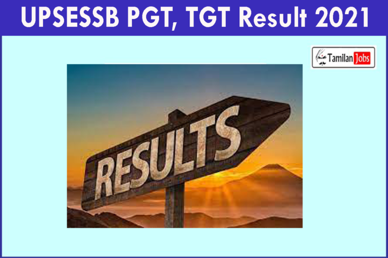 UPSESSB PGT, TGT Result 2021