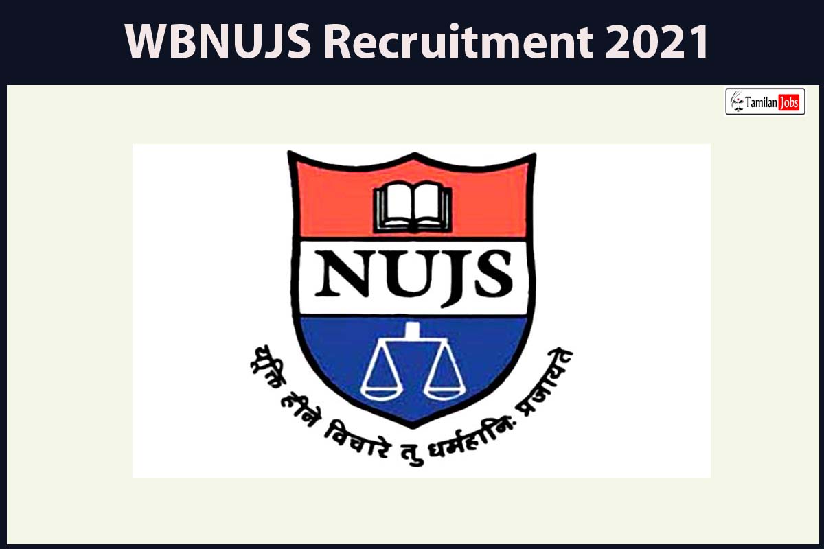 WBNUJS Recruitment 2021