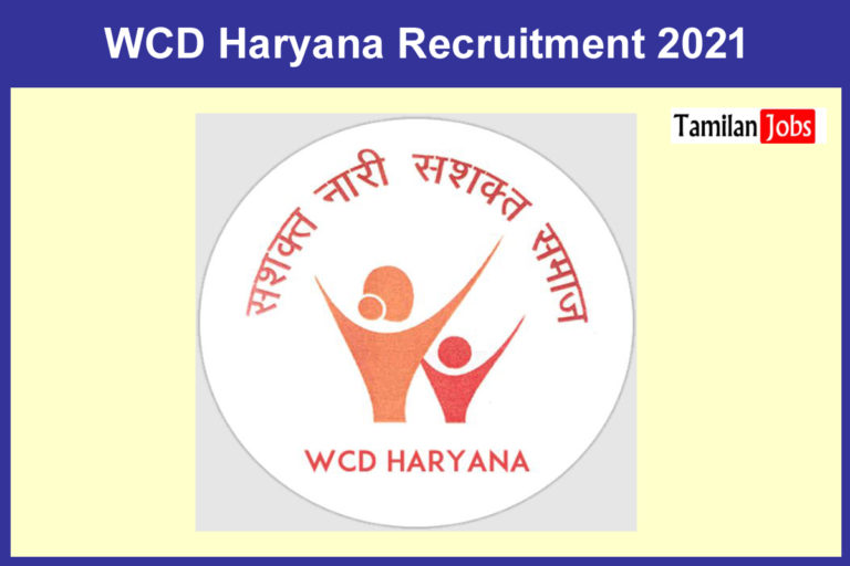 WCD Haryana Recruitment 2021