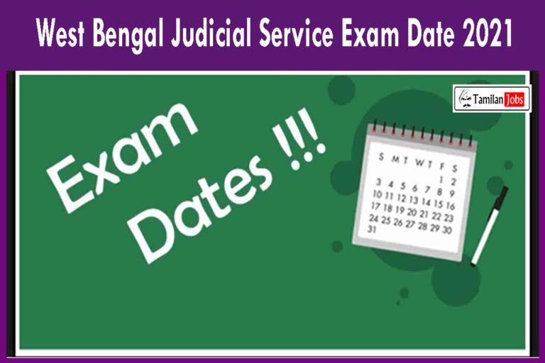 West Bengal Judicial Service Exam Date 2021