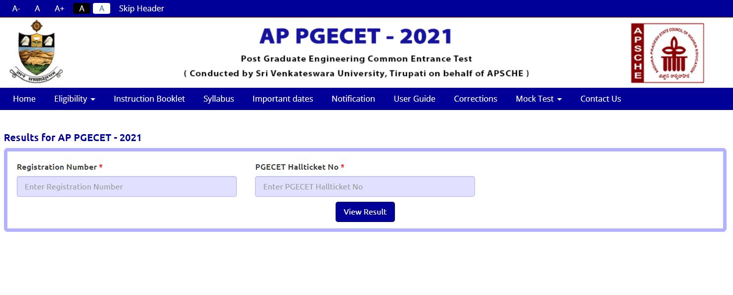 AP PGECET Results 2021