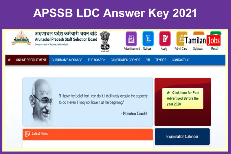 APSSB LDC Answer Key 2021