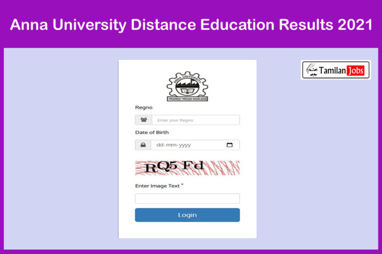 Anna University Distance Education Results 2021
