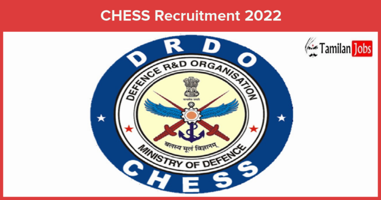 DRDO CHESS Recruitment 2022- Junior Research Fellow Jobs, Apply Online!