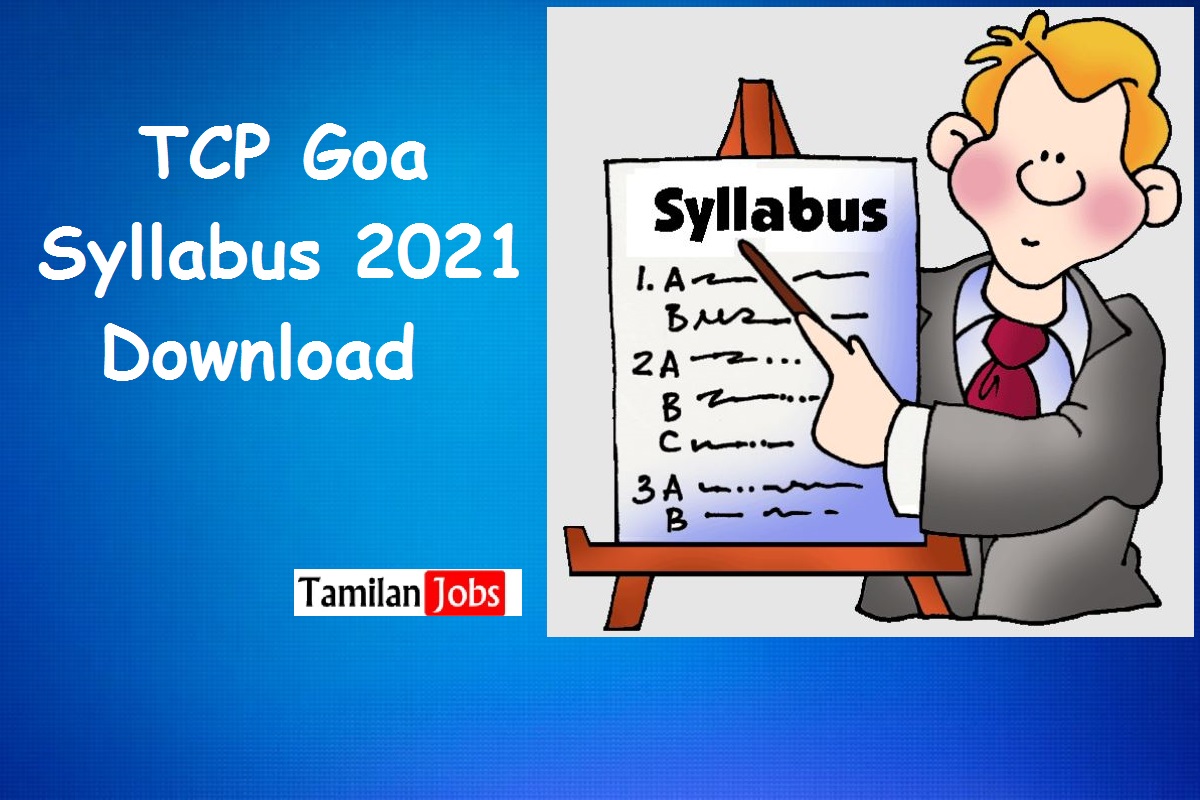 Download TCP Goa Syllabus 2021