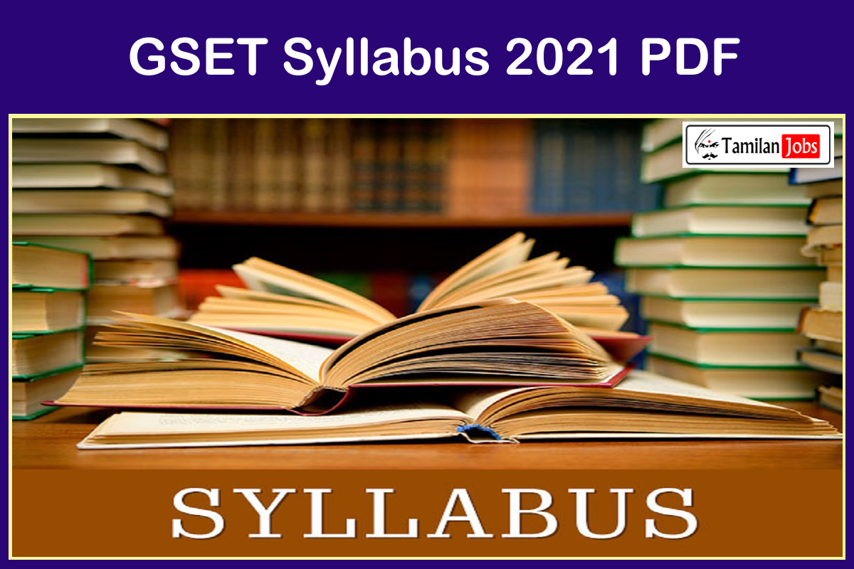 GSET Syllabus 2021 PDF