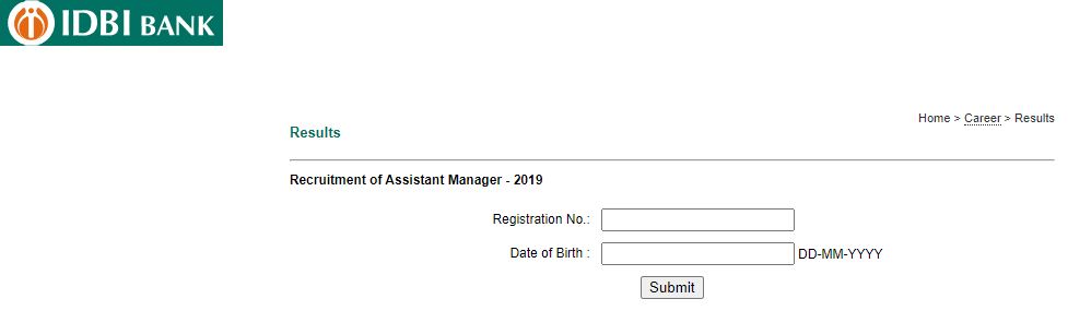 IDBI Bank Assistant Manager Result 2021
