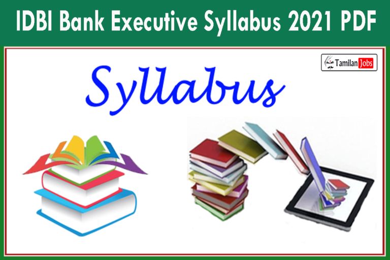 IDBI Bank Executive Syllabus 2021 PDF