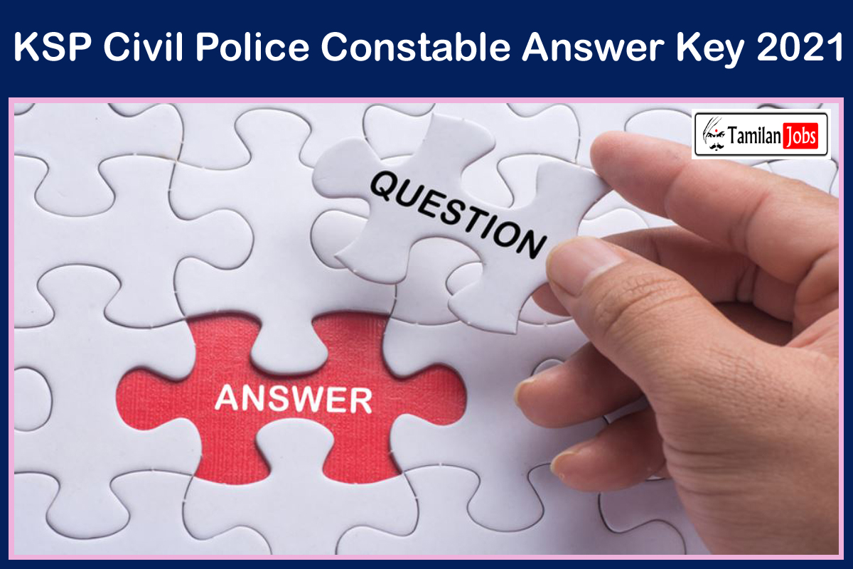 KSP Civil Police Constable Answer Key 2021