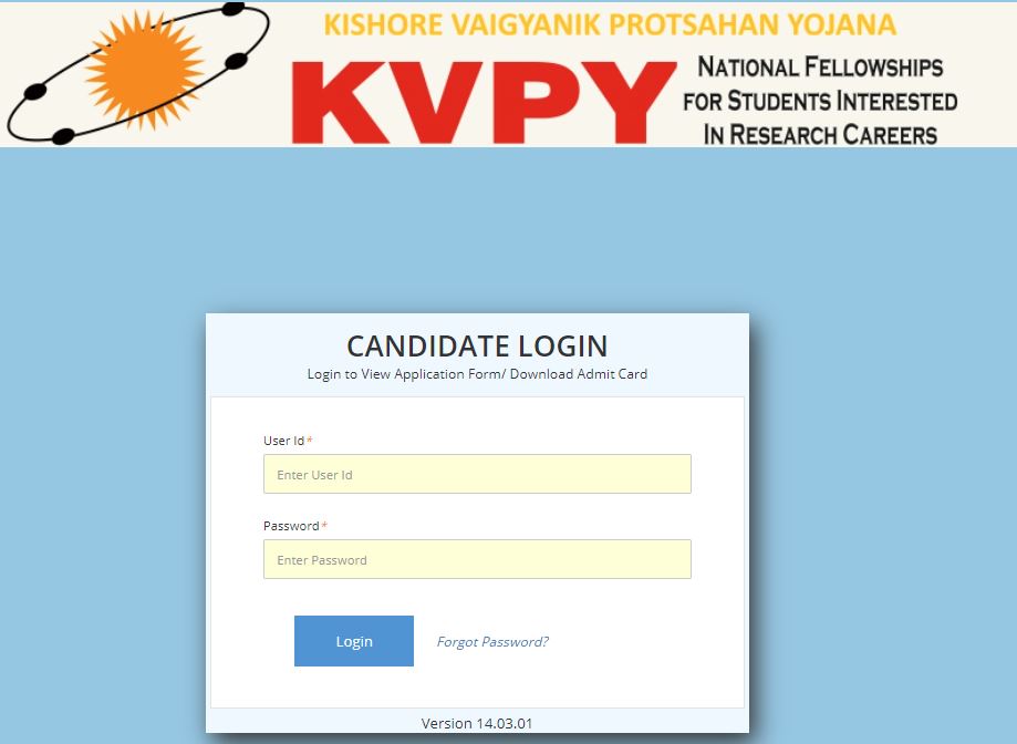 KVPY Admit Card 2021