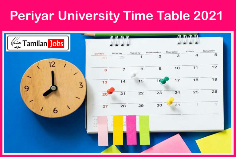 Periyar University Time Table 2021