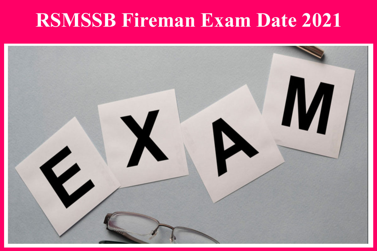 RSMSSB Fireman Exam Date 2021