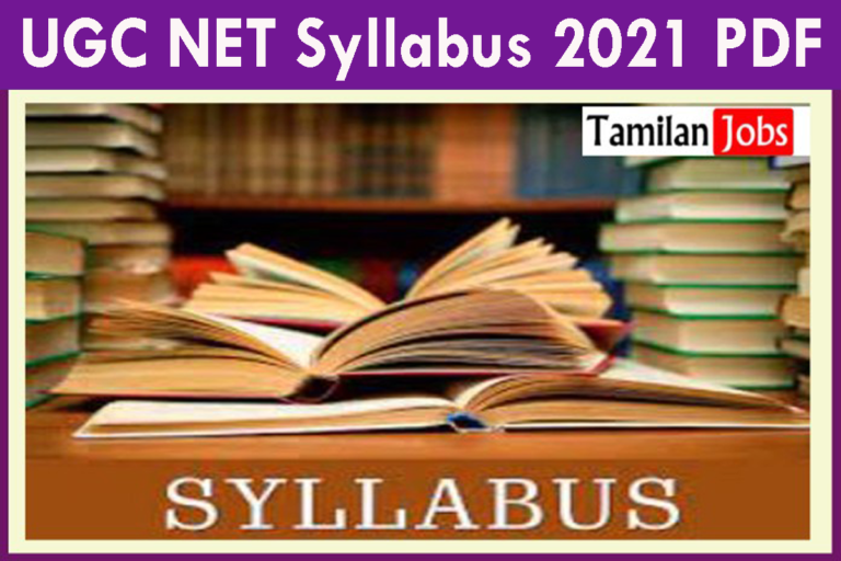 UGC NET Syllabus 2021 PDF