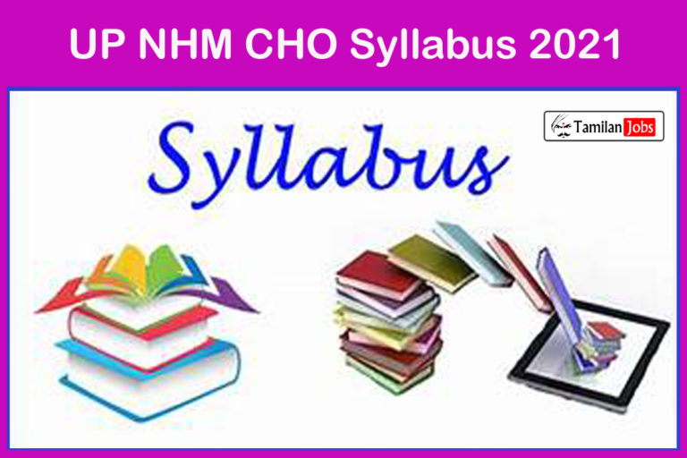 UP NHM CHO Syllabus 2021
