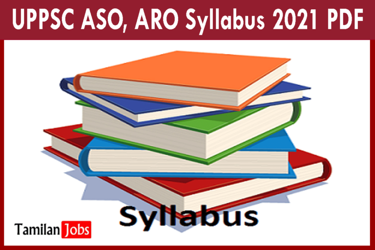 UPPSC ASO, ARO Syllabus 2021 PDF