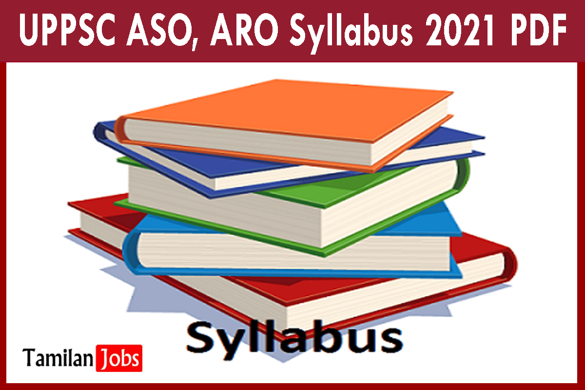 UPPSC ASO, ARO Syllabus 2021 PDF
