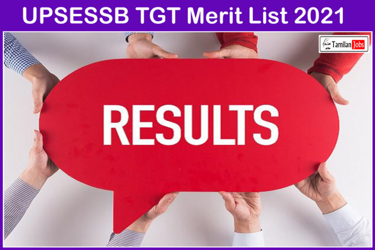 UPSESSB TGT Merit List 2021