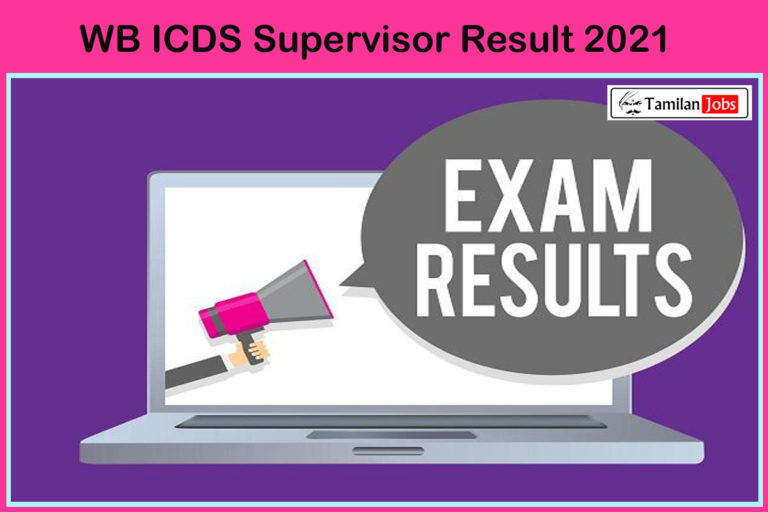WB ICDS Supervisor Result 2021