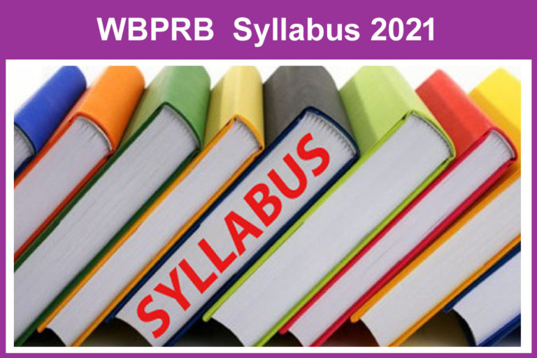 WBPRB  Syllabus 2021
