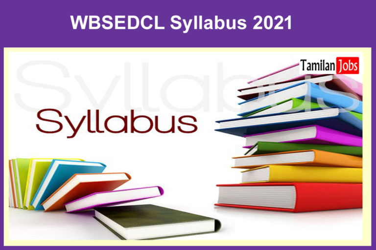 WBSEDCL Syllabus 2021