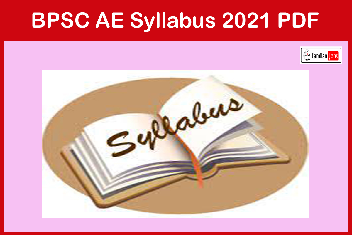 BPSC AE Syllabus 2021 PDF