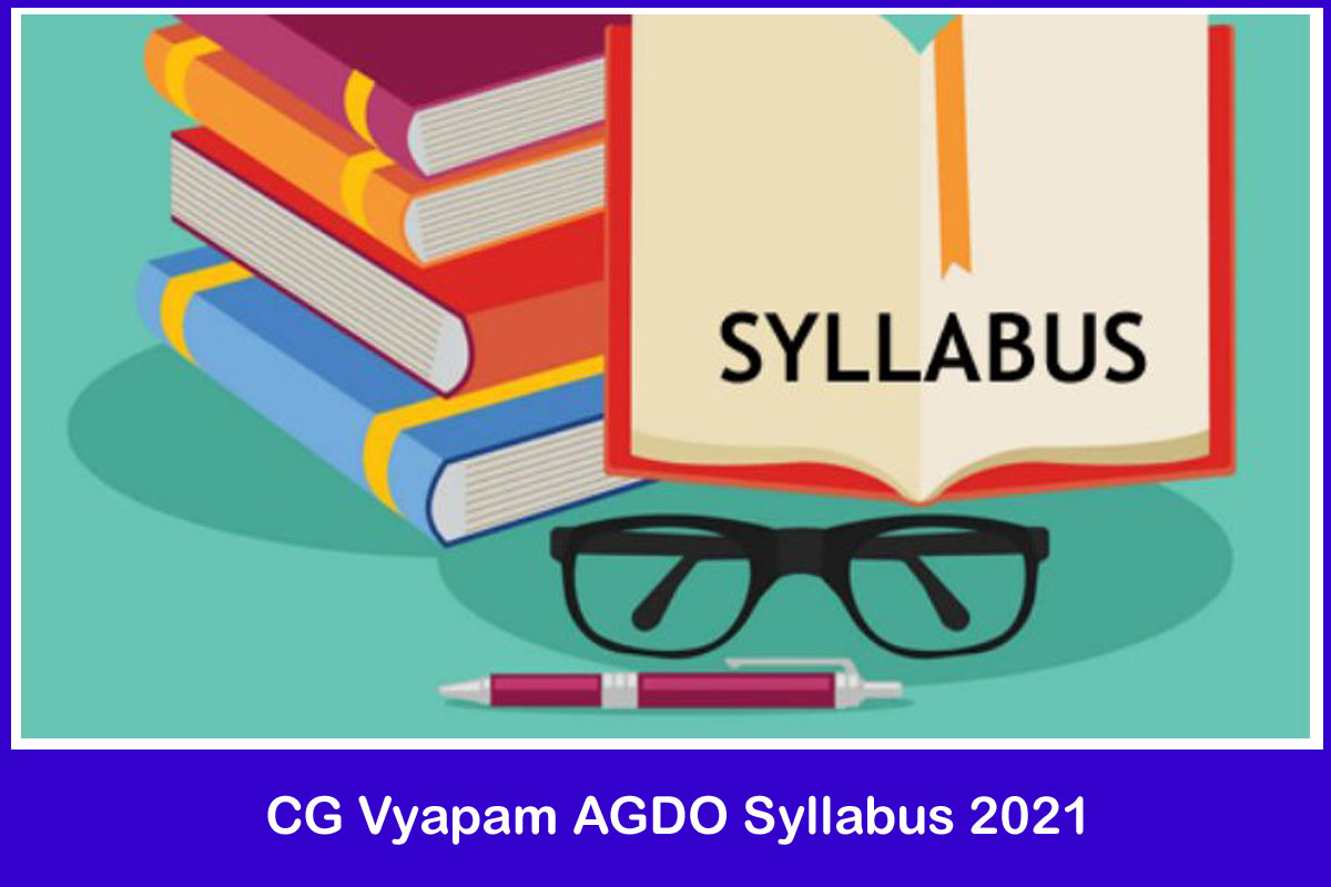 CG Vyapam AGDO Syllabus 2021