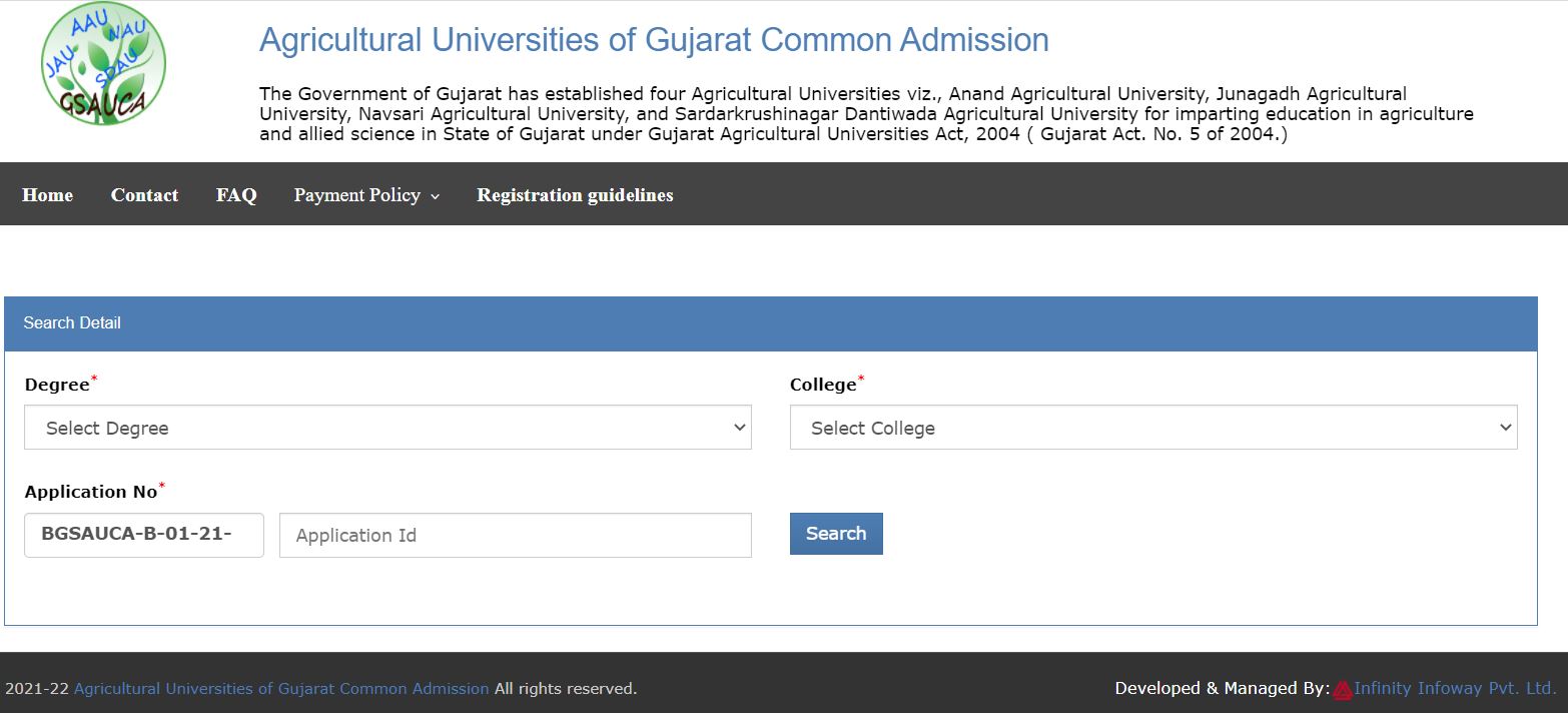 GSAUCA Merit List 2021