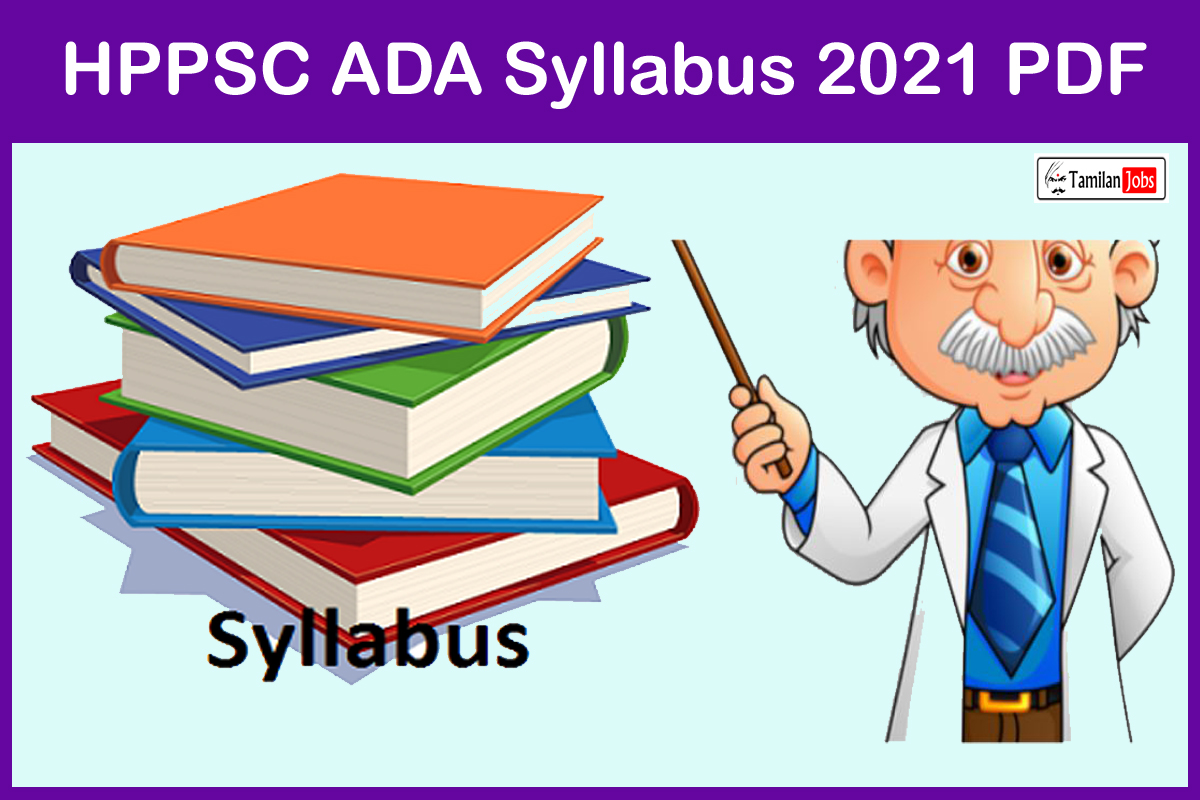 HPPSC ADA Syllabus 2021 PDF
