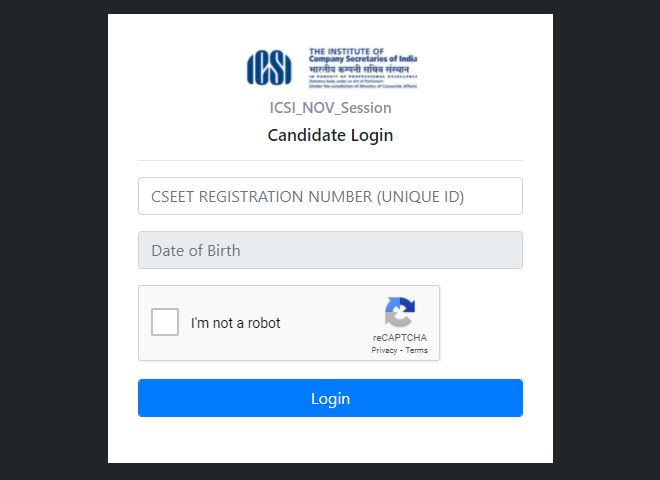 ICSI CSEET Admit Card 2021 for November Session