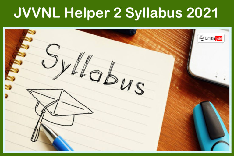 JVVNL Helper 2 Syllabus 2021