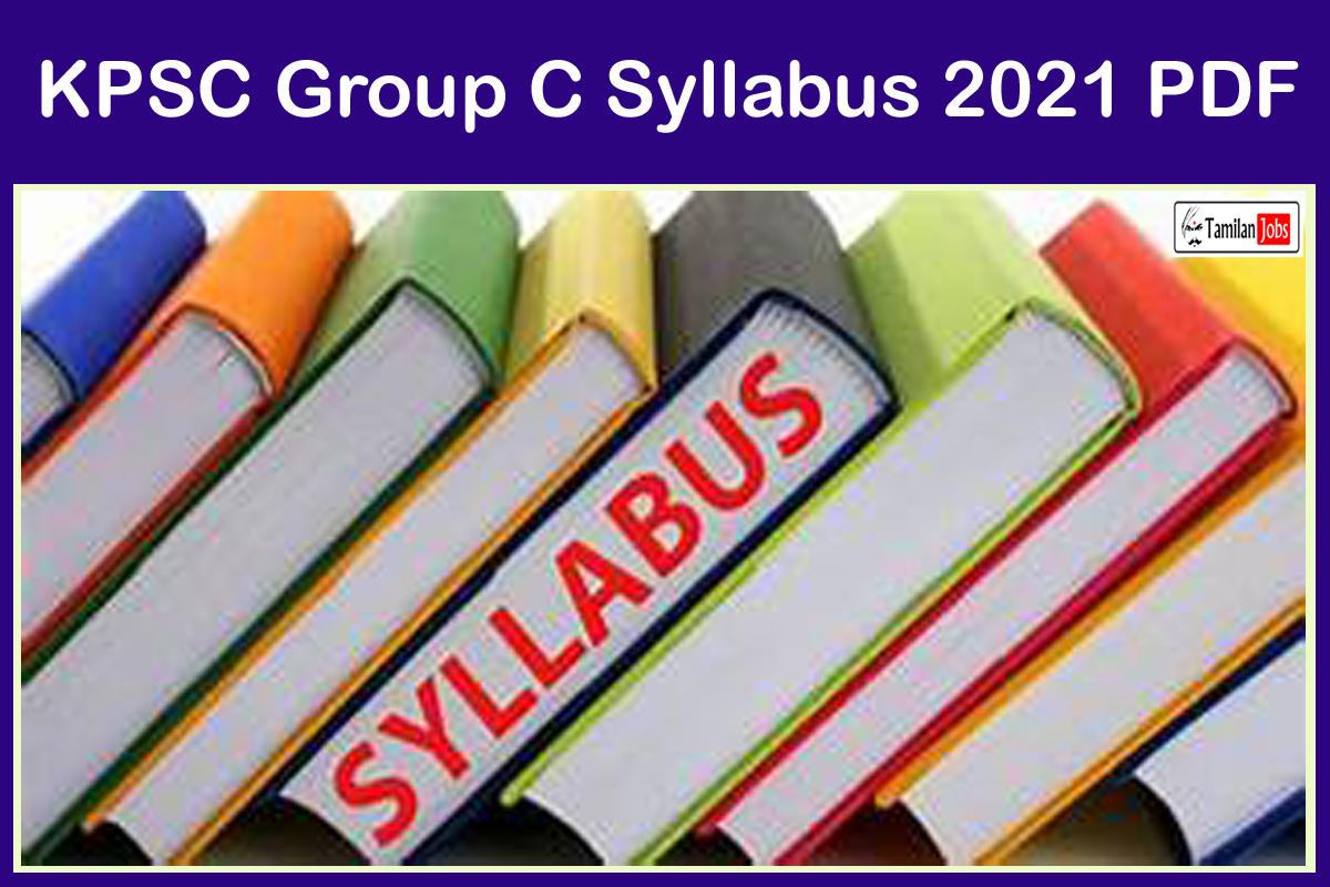 KPSC Group C Syllabus 2021 PDF