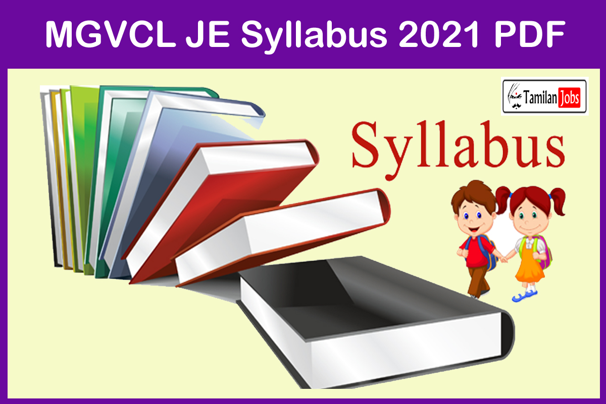 MGVCL JE Syllabus 2021 PDF