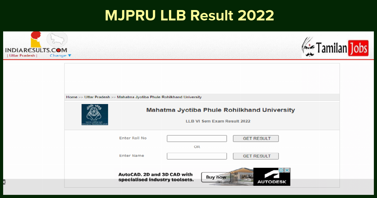 MJPRU LLB Result 2022