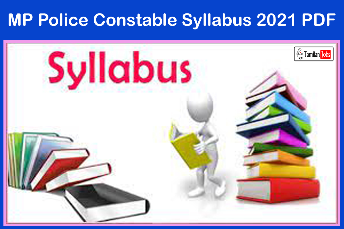 Mp Police Constable Syllabus 2021 Pdf