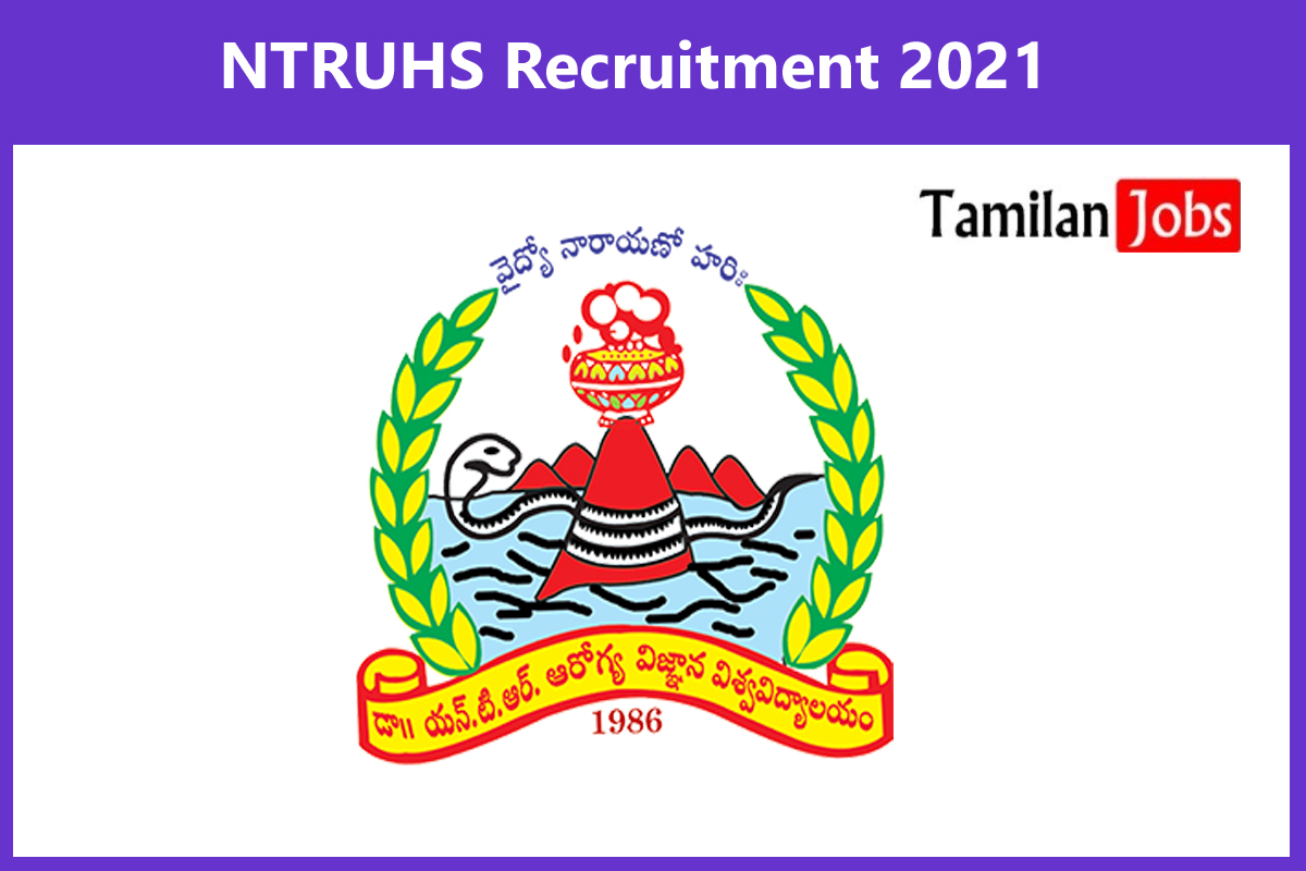 NTRUHS Recruitment 2021