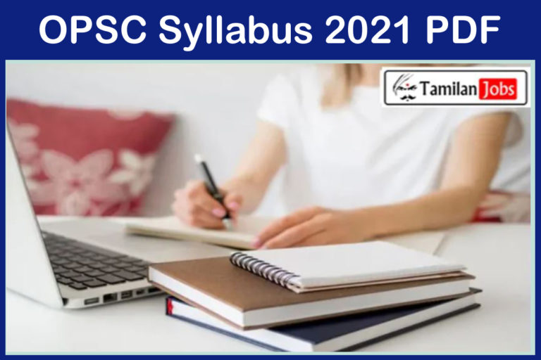 OPSC Syllabus 2021 PDF