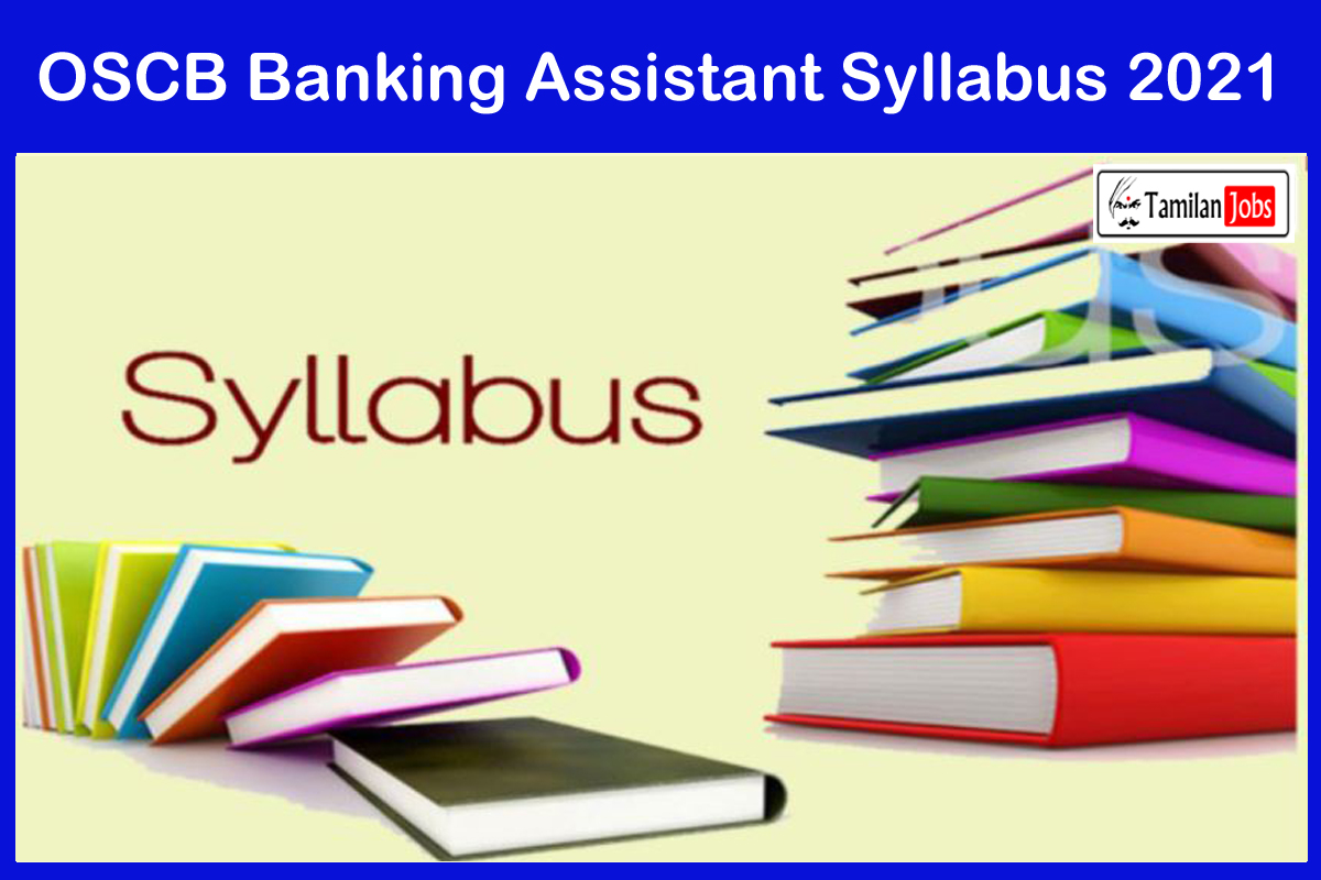 OSCB Banking Assistant Syllabus 2021