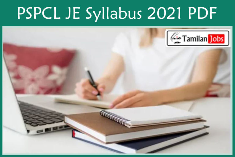 PSPCL JE Syllabus 2021 PDF
