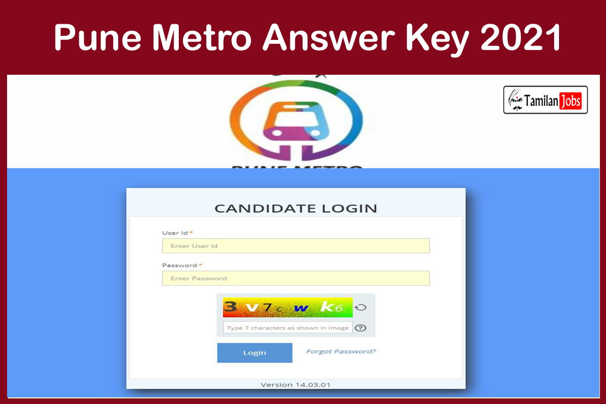 Pune Metro Answer Key 2021