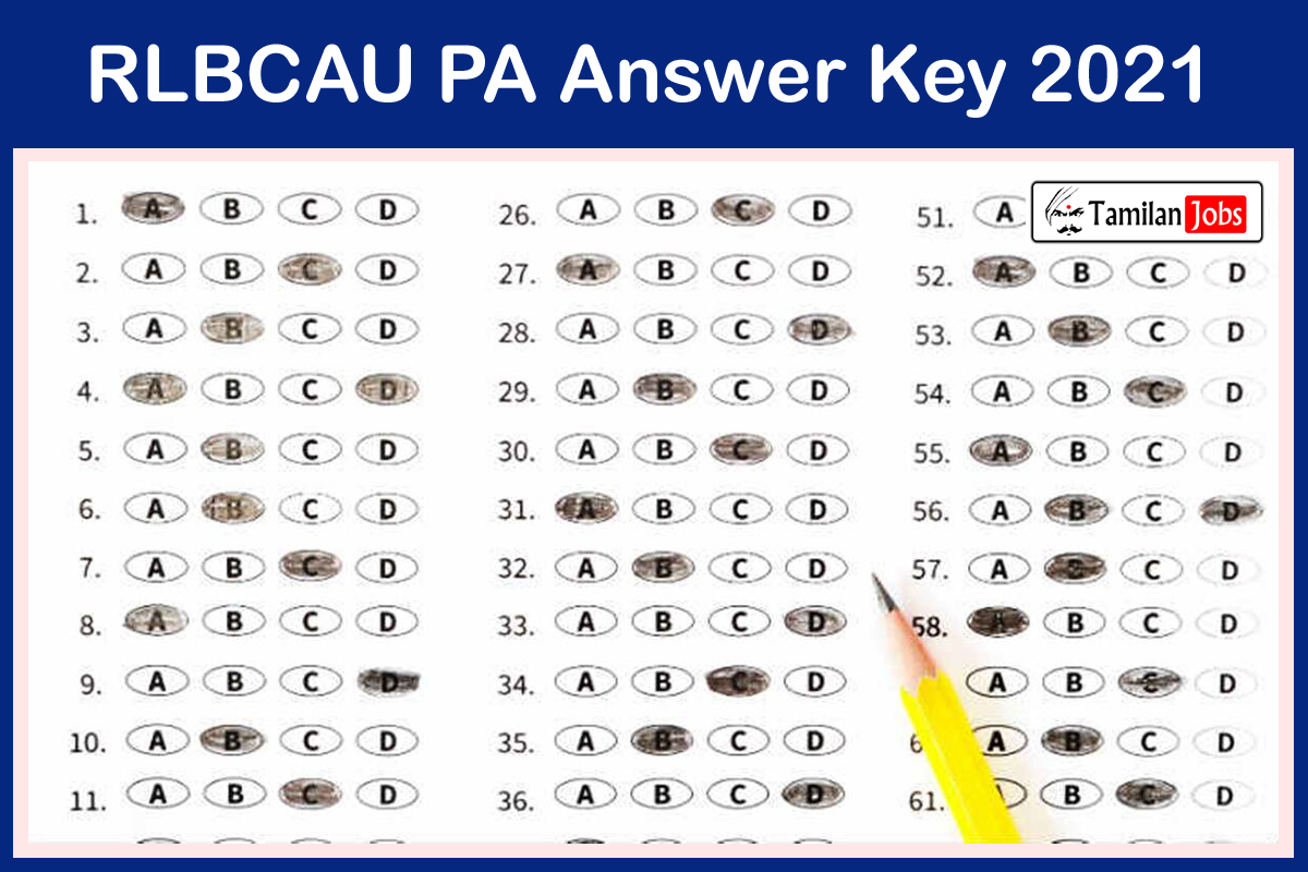 RLBCAU PA Answer Key 2021