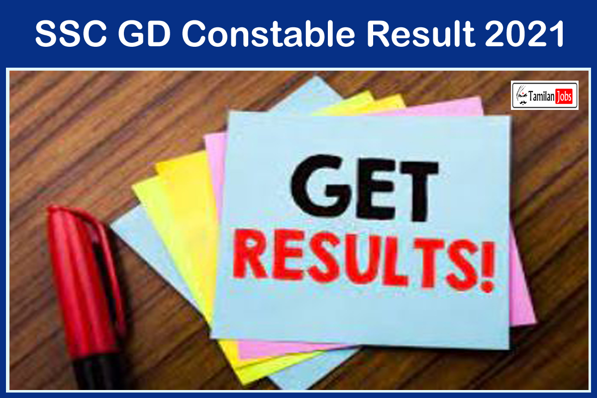 SSC GD Constable Result 2021