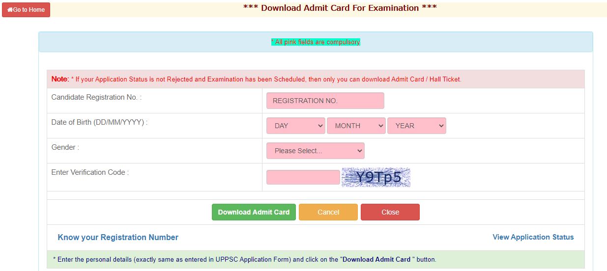 UPPSC Regional Inspector Admit Card 2021