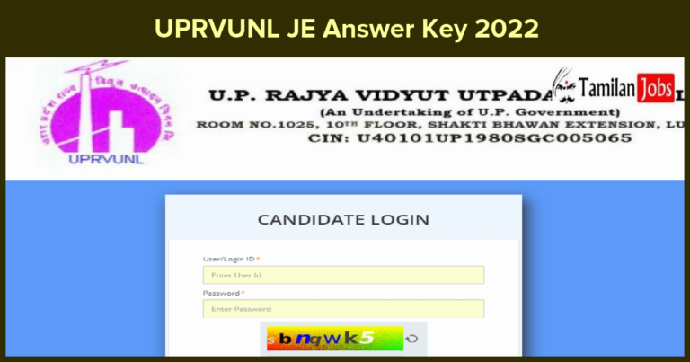 UPRVUNL JE Answer Key 2022