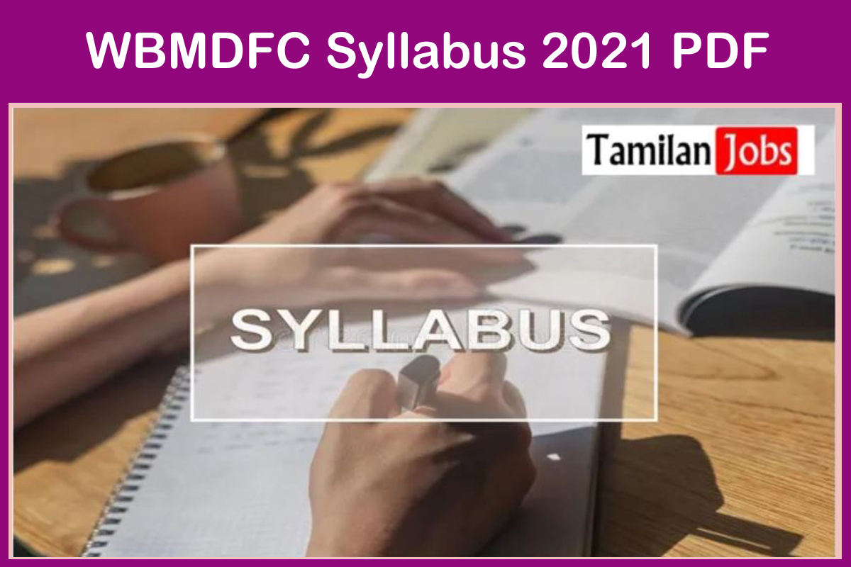 WBMDFC Syllabus 2021 PDF