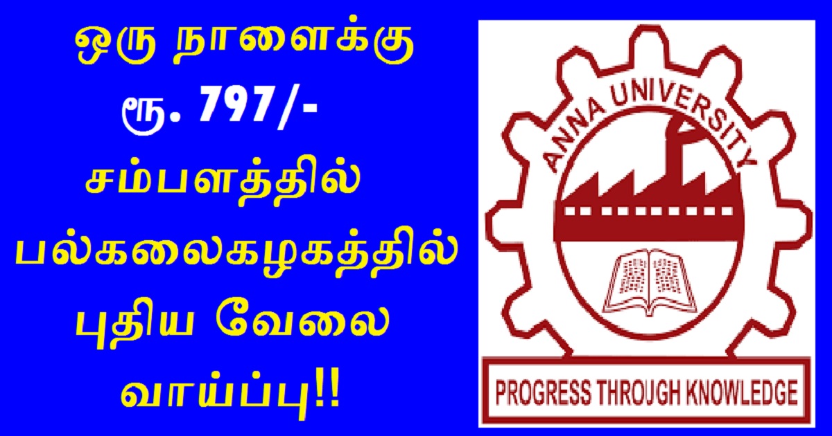 Anna University Recruitment 2022